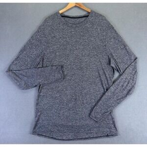 Lululemon Shirt Mens XLT Tall Grey Performance Running Gym Yoga Lounge